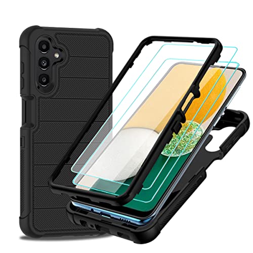 Probeetle Galaxy A13 5G Case，Samsung A13 5G Case with HD Screen Protector [Military-Grade][Shockproof] 3 in 1 Durable Hybrid Protective PC and TPU Phone Case for Samsung Galaxy A13 5G (Black)