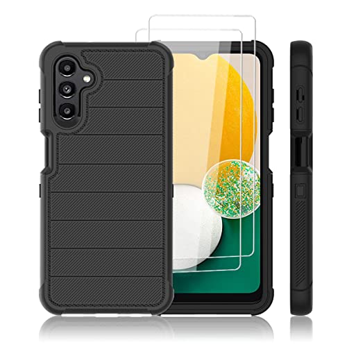 Probeetle Galaxy A13 5G Case，Samsung A13 5G Case with HD Screen Protector [Military-Grade][Shockproof] 3 in 1 Durable Hybrid Protective PC and TPU Phone Case for Samsung Galaxy A13 5G (Black)