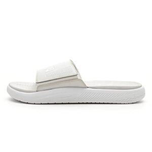puma men's softride slide sport sandal, nimbus cloud white, 9