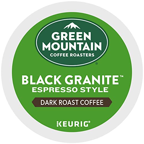 Green Mountain Coffee Roasters Black Granite, Keurig Single Serve K-Cup Pods, Espresso Style Dark Roast, 72 Count