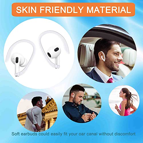 Ear Hooks for AirPods 3, 3 Pairs Professional Anti-Drop Silicone Earbuds Tips Hook Compatible with Apple AirPods 1 & 2 & 3 and AirPods Pro (2W1B)