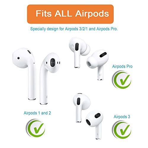 Ear Hooks for AirPods 3, 3 Pairs Professional Anti-Drop Silicone Earbuds Tips Hook Compatible with Apple AirPods 1 & 2 & 3 and AirPods Pro (2W1B)