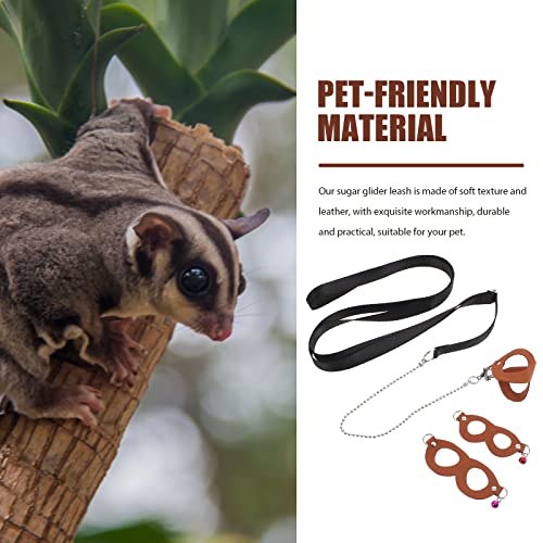 Balacoo Sugar Glider Rope Small Dog Leash Puppy Leash 1 Set Sugar Glider Traction Rope Outdoor Sugar Glider Harness Hauling Rope Bunny Harness Rabbit Harness