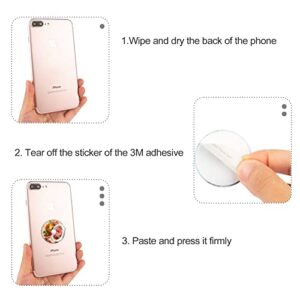 BF2JK Three Pack Cell Phone Ring Holder - Finger Ring & Stand for Smartphones,Tablets,Pads and Most Cases (Except Silicone/Leather) - Hummingbird Preety Flowers Pink Rose