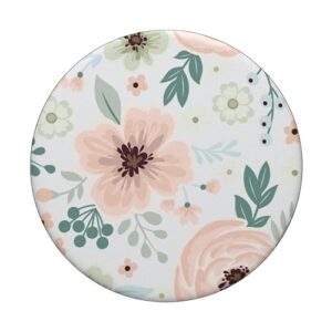 Pink Floral Pattern Phone Popper PopSockets Standard PopGrip