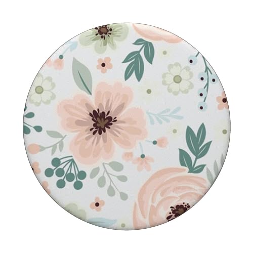 Pink Floral Pattern Phone Popper PopSockets Standard PopGrip