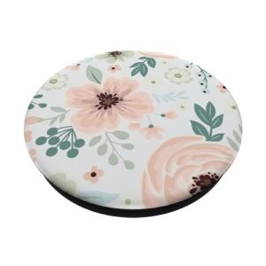 Pink Floral Pattern Phone Popper PopSockets Standard PopGrip