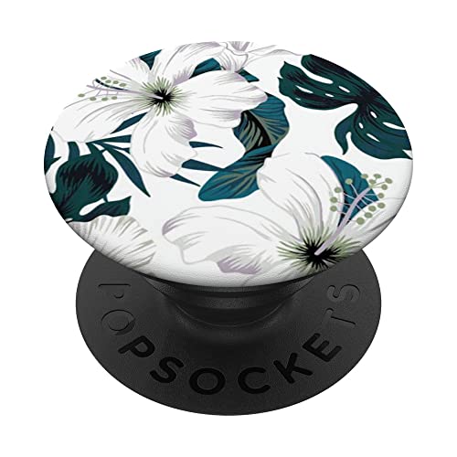 Hibiscus Floral Pattern Phone Popper PopSockets Swappable PopGrip