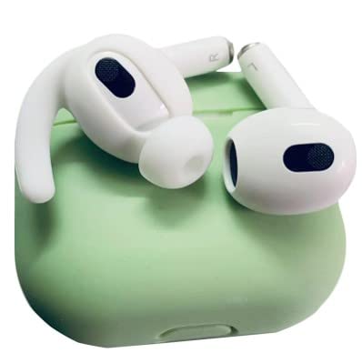 Zotech 2 Pairs AirPods 3 Ear Hooks Covers with Storage Pouch [Not Fit in Charging Case] Anti Slip Wings Ear Covers, Grip Tips Accessories Compatible with Apple AirPods 3rd Generation (White, Medium)
