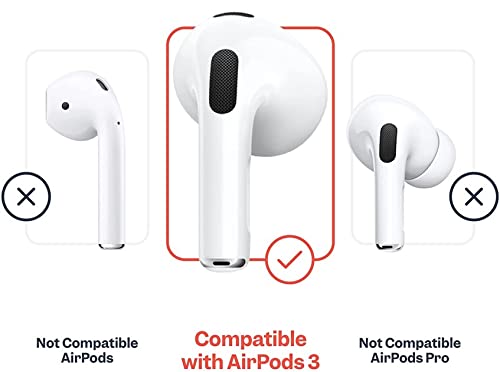 Zotech 2 Pairs AirPods 3 Ear Hooks Covers with Storage Pouch [Not Fit in Charging Case] Anti Slip Wings Ear Covers, Grip Tips Accessories Compatible with Apple AirPods 3rd Generation (White, Medium)