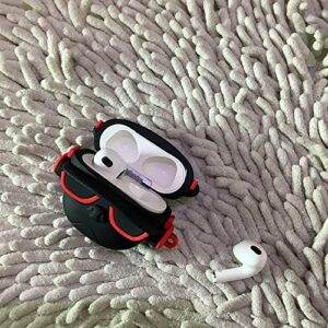 EJOSHELL 3D Unique Stylish Animals Hiphop Bulldog Silicone Case Compatible with Airpods3 2021 Airpods 3rd Soft Puppy Pet Headphone Cover a Funny French Dog Keychain for Girl Boys Best Gift Black