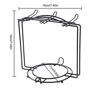 ARFUKA Coffee Mug Rack Coffee Mug Tree Coffee Mug Holder Stand Mug Tree Countertop Holder Mugs and Tea Cup Storage Rack with Small Storage Area, Holds 6 Mugs Black