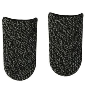 Dingspeciall Store Mobile Phone Gaming Sweat Proof Finger Cover 2PCS Fingertip Gloves Game Black+white
