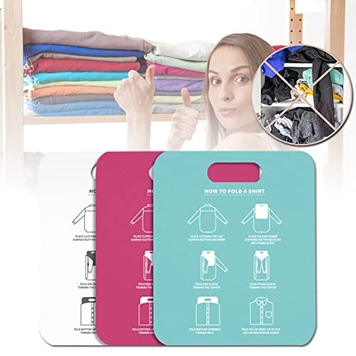 CHYSP 2 pcs Fast Folding Board Convenient Stacking Board Adult Clothes Shirt Folding Board Lazy Stacking Clothes Tool Household (Color : White)