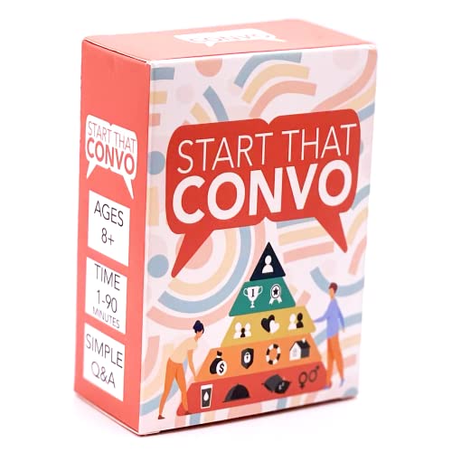 Start That Convo - Conversation Starter Cards for Teens, Friends, Couples and Teachers. Great for Get to Know You Games and Activities.
