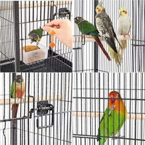 Yaheetech 40 Inch Wrought Iron Bird Cage Open-Top Parrot Cage with Rolling Stand for Parakeets Cockatiels Budgies Parrotlets Lovebirds Canary Small-Sized Birds Parrots