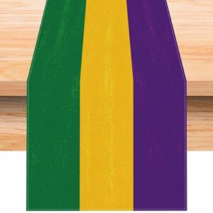 jiudungs linen mardi gras table runner 72 inches long mardi gras table decor new orleans mardi gras brazil carnival decoration and supplies for home kitchen