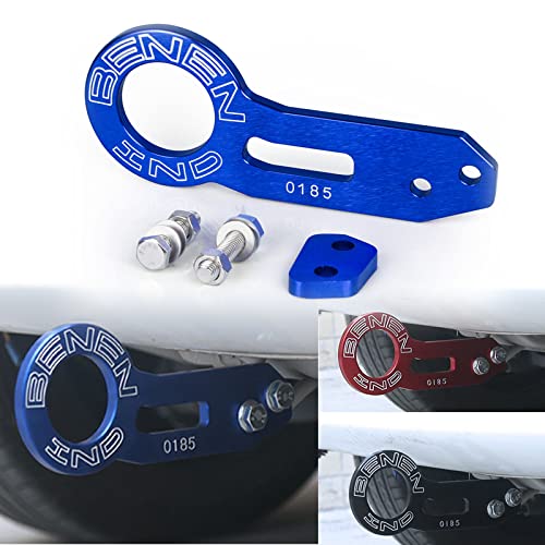 JDM car Accessories Tow Hook Kit for Universal Car Auto Aluminum Rear Towing Hook （Blue）