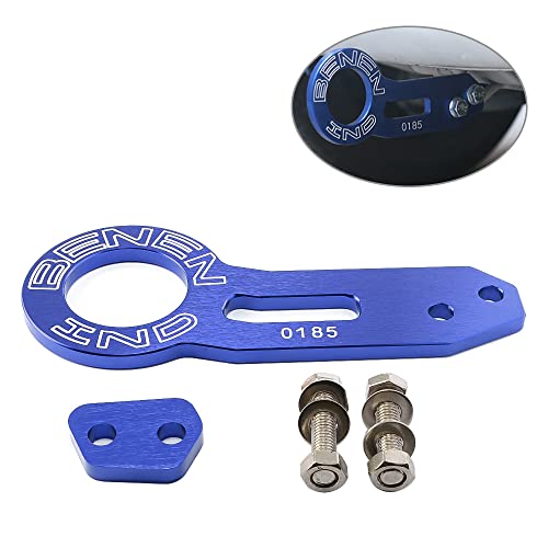 JDM car Accessories Tow Hook Kit for Universal Car Auto Aluminum Rear Towing Hook （Blue）