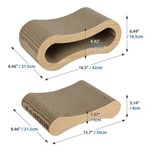 Furrytale 2 in 1 Cat Scratch Pad - Corrugated Cardboard Ultimate Cat Scratching Board, Reversible Cat Lounge Scratcher for Indoor Cats