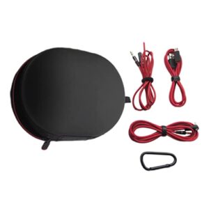 matte headphone case for studio and solo models, will not fit any larger headphone model, comes with 1 x 3.5mm angle stereo audio cable (48 inches), 1.2m extension cable and 1 piece of charging cable
