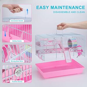 Large Hamster Cage and Habitat, Small Animals Cage with Various Accessories for Syrian Hamster, Dwarf Hamster, Gerbil