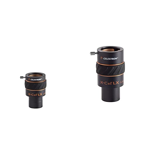 Celestron 93529 X-Cel LX 1.25-Inch 2X Barlow Lens (Black) & 93428 X-Cel LX 1.25-Inch 3X Barlow Lens (Black)