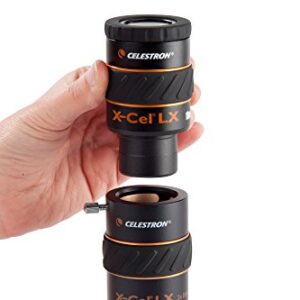 Celestron 93529 X-Cel LX 1.25-Inch 2X Barlow Lens (Black) & 93428 X-Cel LX 1.25-Inch 3X Barlow Lens (Black)