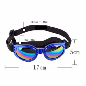 Houchu Dog UV Protection Sunglasses Waterproof Windproof Eye Protection Pet Sunglasses Folding Cool Dog Cat Glasses Pet Supplies(Yellow)