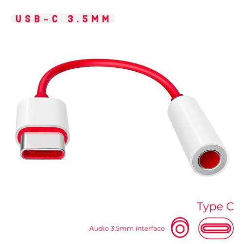 USB C to 3.5mm Adapter for OnePlus 7T 8T 9 Pro Headphone Jack Adapter - USB Type C to 3.5mm Aux Audio Earphone