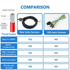 16AWG 15Feet 4 Flat Trailer Wire Trailer Harness Extenson Cable 4 Way Flat Trailer Connector