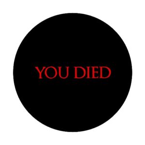 You Died - Video Gamer - Souls Game Over PopSockets Swappable PopGrip