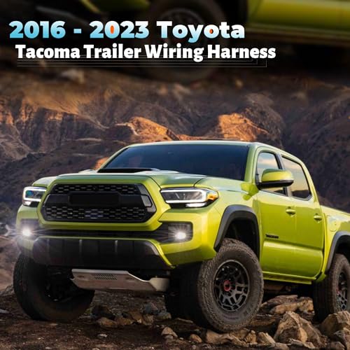 Oyviny Custom 4 Way Flat Trailer Wiring Harness 56349 for Toyota Tacoma 2016-2023, Tacoma Trailer Wire Harness