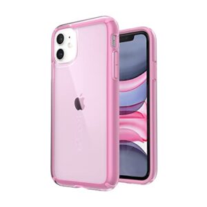 Speck iPhone 11 Case - Drop Protection, Shock-Absorbent Fits iPhone XR Case & iPhone 11 - Dual Layer Design, with Rubber Sheild & Slim Design - Pink Tint, Forever Pink GemShell
