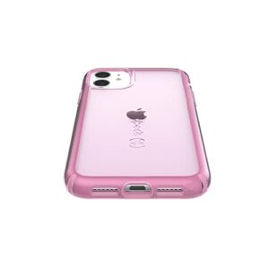 Speck iPhone 11 Case - Drop Protection, Shock-Absorbent Fits iPhone XR Case & iPhone 11 - Dual Layer Design, with Rubber Sheild & Slim Design - Pink Tint, Forever Pink GemShell