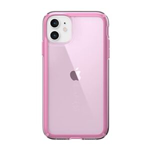Speck iPhone 11 Case - Drop Protection, Shock-Absorbent Fits iPhone XR Case & iPhone 11 - Dual Layer Design, with Rubber Sheild & Slim Design - Pink Tint, Forever Pink GemShell