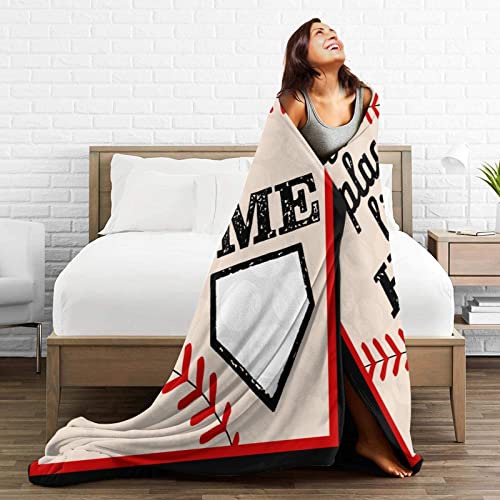 Love Baseball Soft Blanket Warm Cozy Throw Blanket Lightweight Home Blankets Bed Couch Sofa 60"X50"