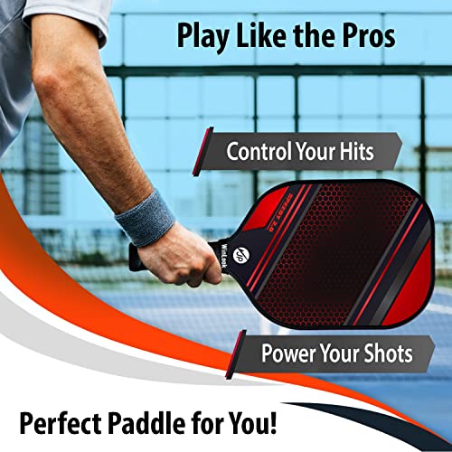 JP WinLook Premium Pickleball Paddles Set - Pickleball Set of 2 Graphite Rackets for Women & Men with 3 Pickleball Balls for Indoor or Outdoor Play. USAPA Approved - 2 Racquets, 3 Pickleballs & Bag