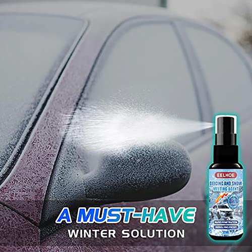 QPMBJ Winshield Spray De-Icer - Winter Windshield Removal Defrosting Liquid & Snow Melting Agent, Windshield Ice Melt Spray, Updated Car Glass Deicing Agent Spray (50ML)