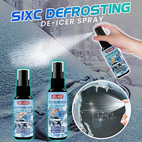 QPMBJ Winshield Spray De-Icer - Winter Windshield Removal Defrosting Liquid & Snow Melting Agent, Windshield Ice Melt Spray, Updated Car Glass Deicing Agent Spray (50ML)