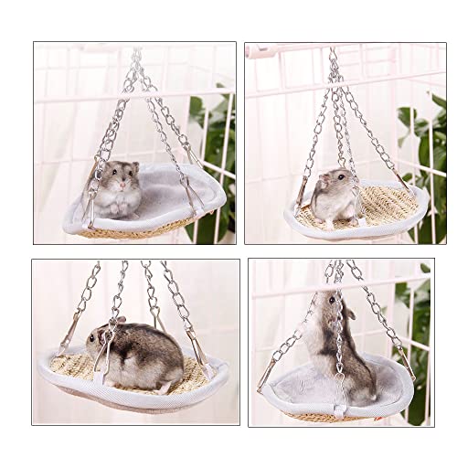 ARBOZEW Hamster Soft Hammock Bed, Chinchilla Warm House, Sugar Glider Winter Nest Pouch, Cozy Hideout Habitat Cage Accessories for Hedgehog Guinea Pig Squirrel Rat Mice Bird and Tiny Animals.