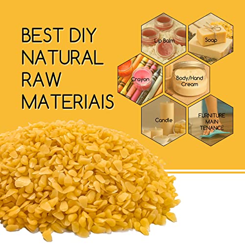 Beeswax Pellets 2LB(32 oz), TRINIDa 100% Organic Yellow Bees Wax for DIY Candles, Beeswax for Candle Making, Skin, Body, Face, and Hair Care, Lotions, DIY Creams, Lip Balm and Soap Making Supplies