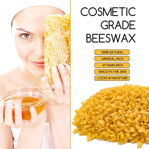 Beeswax Pellets 2LB(32 oz), TRINIDa 100% Organic Yellow Bees Wax for DIY Candles, Beeswax for Candle Making, Skin, Body, Face, and Hair Care, Lotions, DIY Creams, Lip Balm and Soap Making Supplies