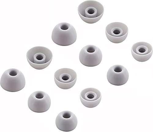 JNSA 12 PCS Replacement Ear Tip Eartip Compatible with Beats Studio Buds Earbud Headphones,Silicone Earbuds Tips S/M/L 3 Size 6 Pairs ,White (BFPSW6P)
