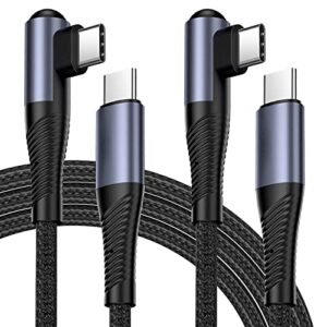 deegotech usb-c to usb-c fast charging cable 10ft pack of 2 [60w 3.1a] nylon braided fast charger compatible with macbook pro/air, ipad/pro/air/mini, sumsung galaxy and more devices with usb-c port