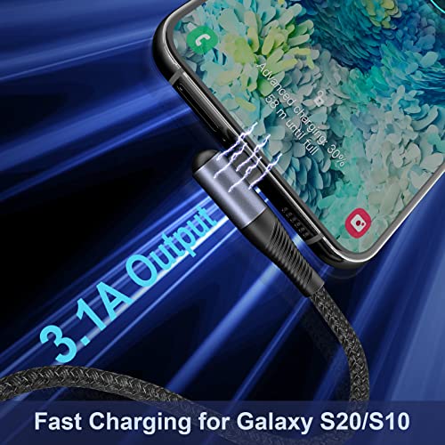 Deegotech USB-C to USB-C Fast Charging Cable 10ft Pack of 2 [60W 3.1A] Nylon Braided Fast Charger Compatible with MacBook Pro/Air, iPad/Pro/Air/Mini, Sumsung Galaxy and More Devices with USB-C Port