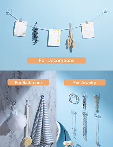 Zreal Wall Hooks for Hanging Adhesive Hooks 12-Pack, Acrylic Diamond Hooks Wall Hangers, Decorative Hooks Clear Jewelry Hooks