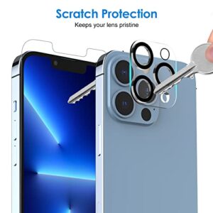 JETech Screen Protector for iPhone 13 Pro 6.1-Inch with Camera Lens Protector, Easy-Installation Tool, Tempered Glass Film, 2-Pack Each