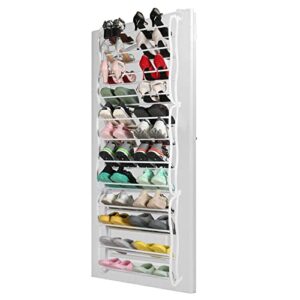 kocaso 36 pairs over-the-door shoe rack 12 layers wall hanging closet shoe organizer storage stand,72 x 20.5 x 7.8 inches,us spot