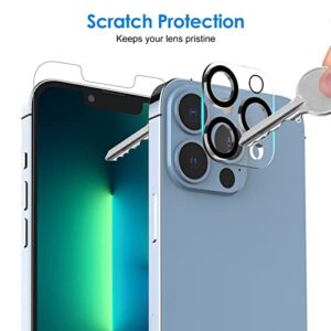 JETech Screen Protector for iPhone 13 Pro Max 6.7-Inch with Camera Lens Protector, Easy-Installation Tool, Tempered Glass Film, 2-Pack Each